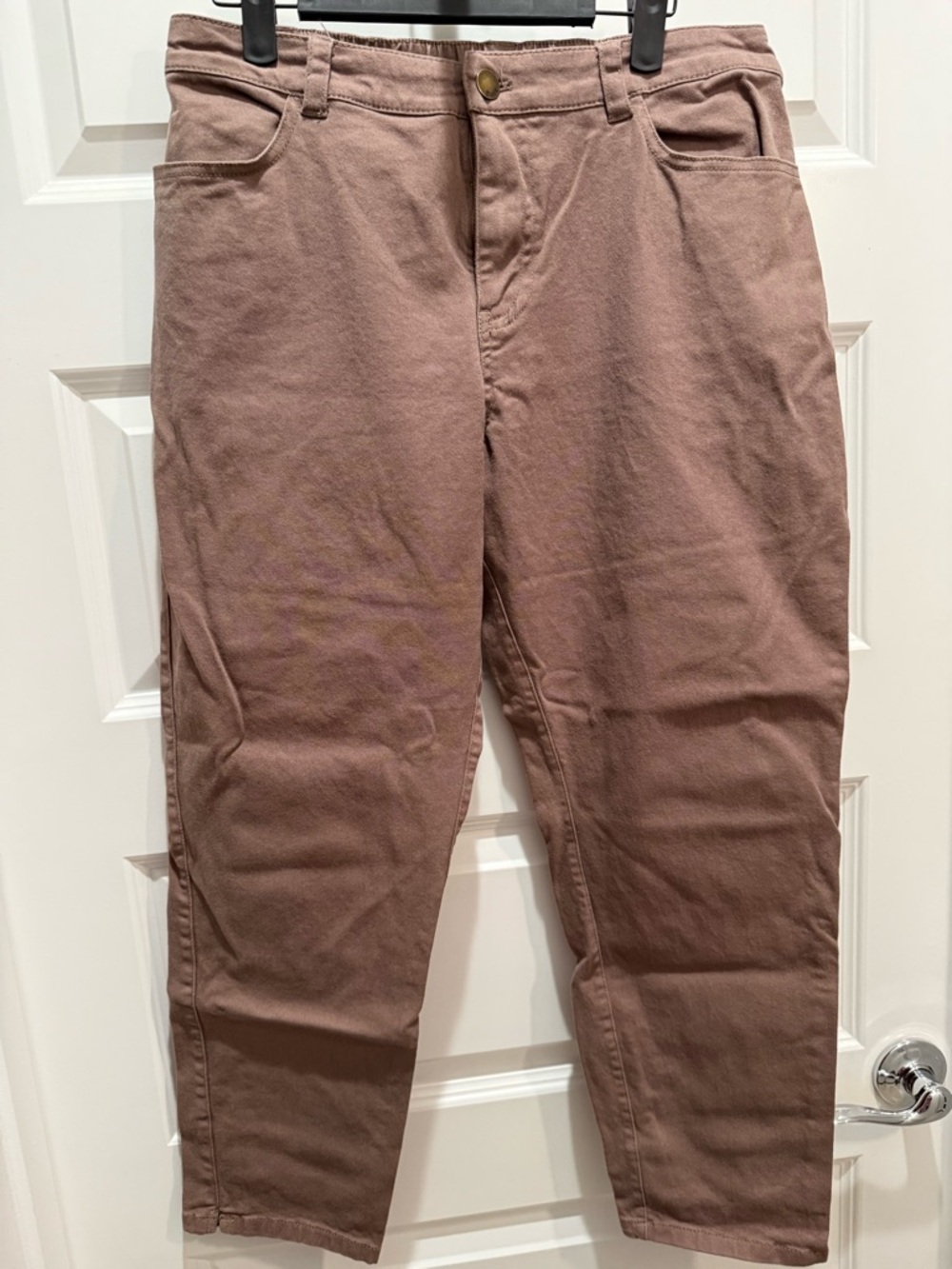 Pact Casual Straight-Leg Pants — Brown